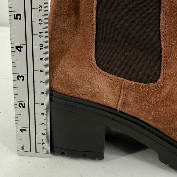 Geox Respira Damiana Women's Brown Suede Leather Heeled Ankle Boots Size 39.5 - Picture 9 of 11